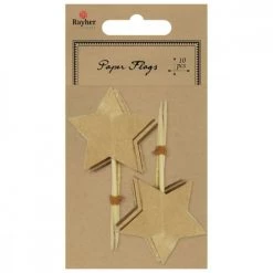 Youdoit Plats Apéritif Et Accessoires 10 Piques étoile Marron Clair