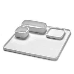Serax Plats Apéritif Et Accessoires Assiette Carrée En Porcelaine Blanche 8x8cm -saladiers et coupelles Soldes assiette carree en porcelaine blanche 8x8cm 3
