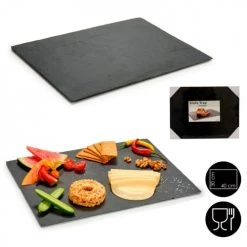 Wadiga Plats Apéritif Et Accessoires Assiette En Ardoise Rectangulaire 30x40cm -saladiers et coupelles Soldes assiette en ardoise rectangulaire 30x40cm 2