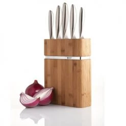 Richardson Sheffield Découpe Bloc Bamboo 5 Couteaux De Cuisine -saladiers et coupelles Soldes bloc bamboo 5 couteaux de cuisine 2