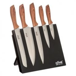 Secret De Gourmet Découpe Bloc De 5 Couteaux Aimantés -saladiers et coupelles Soldes bloc de 5 couteaux aimantes 1
