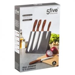 Secret De Gourmet Découpe Bloc De 5 Couteaux Aimantés -saladiers et coupelles Soldes bloc de 5 couteaux aimantes 2