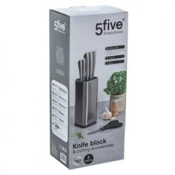 Five Simply Smart Découpe Bloc De 5 Couteaux + Ciseaux Inoxydable - Five -saladiers et coupelles Soldes bloc de 5 couteaux ciseaux inoxydable five 2