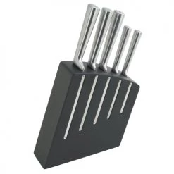 Jean Dubost Découpe Bloc De 5 Couteaux Kimono Noir En Inox Multicolore