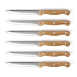 Livoo Découpe Bloc De 6 Couteaux à Steak En Bois Beige -saladiers et coupelles Soldes bloc de 6 couteaux a steak en bois beige 2