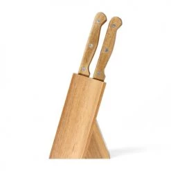 Livoo Découpe Bloc De 6 Couteaux à Steak En Bois Beige