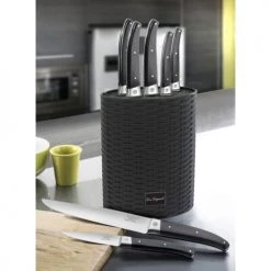 Lou Laguiole Découpe Bloc Garni De 5 Couteaux -saladiers et coupelles Soldes bloc garni de 5 couteaux 6