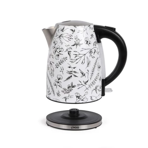 Livoo Théières Bouilloire Jungle En Acier Inoxydable Blanc 7 Livoo Théières Bouilloire Jungle En Acier Inoxydable Blanc – Image 5