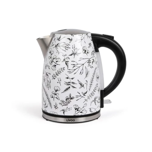 Livoo Théières Bouilloire Jungle En Acier Inoxydable Blanc 3 Livoo Théières Bouilloire Jungle En Acier Inoxydable Blanc