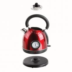 Livoo Théières Bouilloire Rétro Avec Thermomètre En Acier Inoxydable Rouge 8 Livoo Théières Bouilloire Rétro Avec Thermomètre En Acier Inoxydable Rouge -saladiers et coupelles Soldes bouilloire retro avec thermometre en acier inoxydable rouge 2