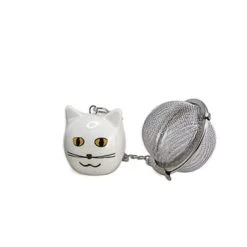 Faye Théières Boule à Thé Breloque Chat Noir 3,5cm -saladiers et coupelles Soldes boule a the breloque chat blanc 3 5cm