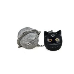 Faye Théières Boule à Thé Breloque Chat Blanc 3,5cm -saladiers et coupelles Soldes boule a the breloque chat noir 3 5cm 2