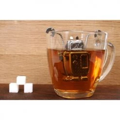 Kikkerland Théières Boule à Thé Robot Inox Argent -saladiers et coupelles Soldes boule a the robot inox argent 5