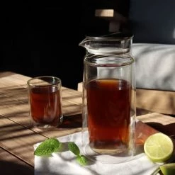 OGO Living Théières Carafe Infuseur Double Paroi En Verre 650 Ml -saladiers et coupelles Soldes carafe infuseur double paroi en verre 650 ml 4