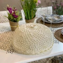 Pirouette Paris Plats, Saladiers Et Coupelles Cloche à Gâteaux En Crochet Fait Main D33cm -saladiers et coupelles Soldes cloche a gateaux en crochet fait main d33cm 1