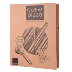 Table Passion Plats, Saladiers Et Coupelles Coffret Pizza 2 Pièces (plat + Roulette) En Bois Marron -saladiers et coupelles Soldes coffret pizza 2 pieces plat roulette en bois marron 1