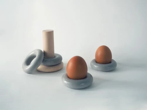 Gone's Plats, Saladiers Et Coupelles Coquetier En Bois Et Béton - Lot De 4 4 Gone's Plats, Saladiers Et Coupelles Coquetier En Bois Et Béton - Lot De 4 – Image 2