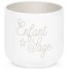 Créa Bisontine Plats Apéritif Et Accessoires Coquetier En Porcelaine Enfant Sage -saladiers et coupelles Soldes coquetier en porcelaine enfant sage