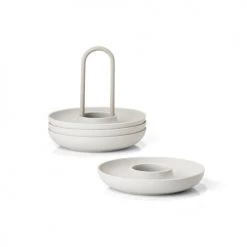Zone Denmark Plats, Saladiers Et Coupelles Coquetier En Silicone Beige Gris