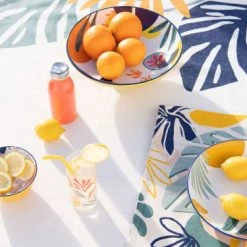 Maisons Du Monde Plats, Saladiers Et Coupelles Coupe à Fruits En Faïence Jaune Imprimé Multicolore -saladiers et coupelles Soldes coupe a fruits en faience jaune imprime multicolore 1000 4 15 205466 2