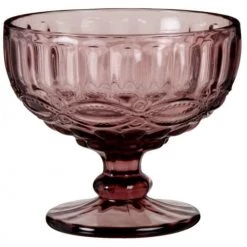 Maisons Du Monde Plats, Saladiers Et Coupelles Coupe à Glace En Verre Frisé Mauve - Lot De 2