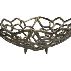 Beliani Plats, Saladiers Et Coupelles Coupe De Fruits En Aluminium Argenté