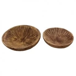 Sensei Maison Plats, Saladiers Et Coupelles Coupe En Bois Strié 24 Ou 30 Cm Naturel 24x24x7 Cm -saladiers et coupelles Soldes coupe en bois strie 24 ou 30 cm naturel 24x24x7 cm 1