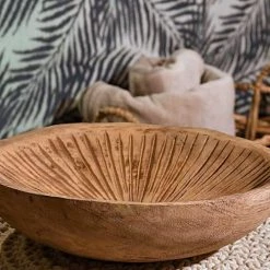 Sensei Maison Plats, Saladiers Et Coupelles Coupe En Bois Strié 24 Ou 30 Cm Naturel 24x24x7 Cm -saladiers et coupelles Soldes coupe en bois strie 24 ou 30 cm naturel 24x24x7 cm 4