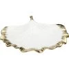 Kare Design Plats, Saladiers Et Coupelles Coupe Feuille De Ginkgo En Porcelaine Blanche Et Dorée -saladiers et coupelles Soldes coupe feuille de ginkgo en porcelaine blanche et doree