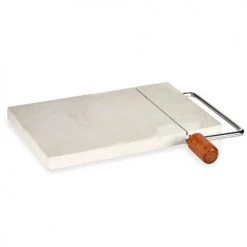 Wadiga Découpe Coupe Fromage Ou Foie Gras En Marbre Blanc Avec Fil De Coupe