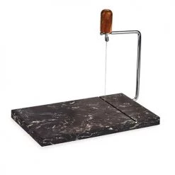 Wadiga Découpe Coupe Fromage Ou Foie Gras En Marbre Noir Avec Fil De Coupe -saladiers et coupelles Soldes coupe fromage ou foie gras en marbre noir avec fil de coupe 2