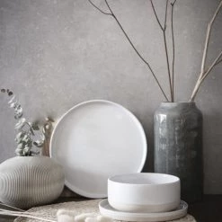 Maisons Du Monde Plats, Saladiers Et Coupelles Coupelle En Faïence Blanche - Lot De 2 -saladiers et coupelles Soldes coupelle en faience blanche 1000 14 8 208247 5