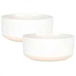 Maisons Du Monde Plats, Saladiers Et Coupelles Coupelle En Faïence Blanche - Lot De 2