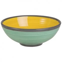 Maisons Du Monde Plats, Saladiers Et Coupelles Coupelle En Faïence Jaune Et Verte - Lot De 2