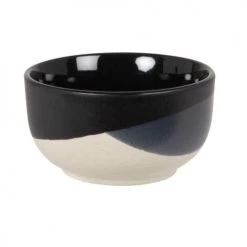 Maisons Du Monde Plats, Saladiers Et Coupelles Coupelle En Grès Bleu, Noir Et Beige - Lot De 2