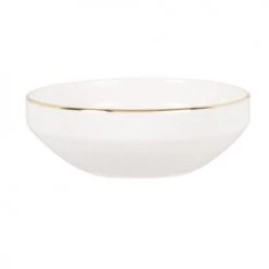 Maisons Du Monde Plats, Saladiers Et Coupelles Coupelle En Porcelaine Blanche Et Dorée