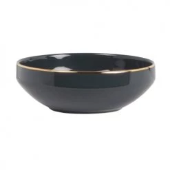 Maisons Du Monde Plats, Saladiers Et Coupelles Coupelle En Porcelaine Grise Et Dorée