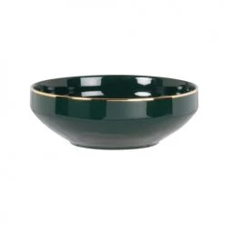 Maisons Du Monde Plats, Saladiers Et Coupelles Coupelle En Porcelaine Verte Et Dorée