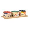 Maisons Du Monde Plats Apéritif Et Accessoires Coupelles Apéritives En Grès Motif Végétal Multicolore (x3) Et Plateau En Bambou -saladiers et coupelles Soldes coupelles aperitives en gres motif vegetal multicolore x3 et plateau en bambou 1000 2 40 225048 1
