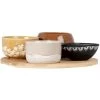 Maisons Du Monde Plats Apéritif Et Accessoires Coupelles Apéritives En Grès Noir Et Marron (x4) Et Plateau En Bambou -saladiers et coupelles Soldes coupelles aperitives en gres noir et marron x4 et plateau en bambou 1000 7 38 223693 1