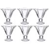 Wadiga Plats, Saladiers Et Coupelles Coupes à Glace En Verre Fleur H12cm - Lot De 6 -saladiers et coupelles Soldes coupes a glace en verre fleur h12cm lot de 6