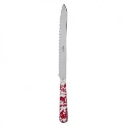 Sabre Découpe Couteau à Pain Toile De Jouy Rouge