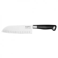 BergHoff Découpe Couteau Santoku à Lame Festonnée En Acier Noir