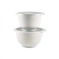 Rosti Plats, Saladiers Et Coupelles Ensemble Saladiers En Plastique Blanc - Lot De 2