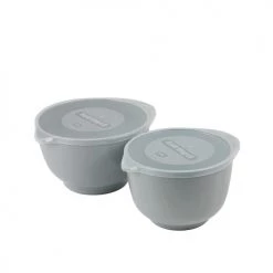 Rosti Plats, Saladiers Et Coupelles Ensemble Saladiers En Plastique Gris - Lot De 2