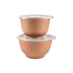 Rosti Plats, Saladiers Et Coupelles Ensemble Saladiers En Plastique Orange Clair - Lot De 2