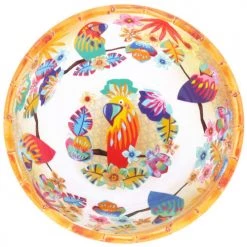 Les Jardins De La Comtesse Plats, Saladiers Et Coupelles Grand Saladier Avec Motif Perroquet Sur Dégradé Orange 25 Cm -saladiers et coupelles Soldes grand saladier avec motif perroquet sur degrade orange 25 cm 2