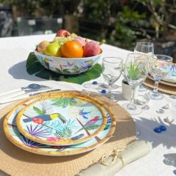 Les Jardins De La Comtesse Plats, Saladiers Et Coupelles Grand Saladier En Mélamine Imprimé Toucans -saladiers et coupelles Soldes grand saladier en melamine imprime toucans 4
