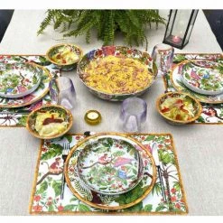 Les Jardins De La Comtesse Plats, Saladiers Et Coupelles Grand Saladier En Mélamine Pure 31 Cm Décoré Par Des Singes De Bali -saladiers et coupelles Soldes grand saladier en melamine pure 31 cm decore par des singes de bali 4