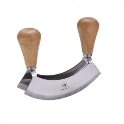 Laguiole Découpe Hâchoir Berceuse à Double Lames Et Planche Incurvée -saladiers et coupelles Soldes hachoir berceuse a double lames et planche incurvee 2